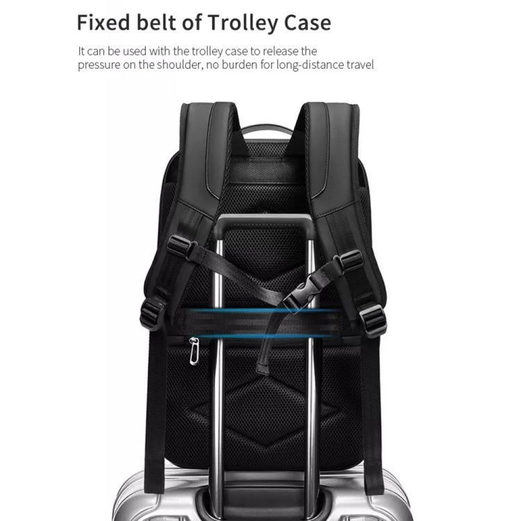 Business Large Capacity Travel Bag Multifunctional Waterproof Laptop Backpack With USB Port(Blue) by buy2fix