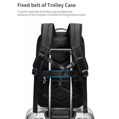 Business Large Capacity Travel Bag Multifunctional Waterproof Laptop Backpack With USB Port(Light Grey) by buy2fix