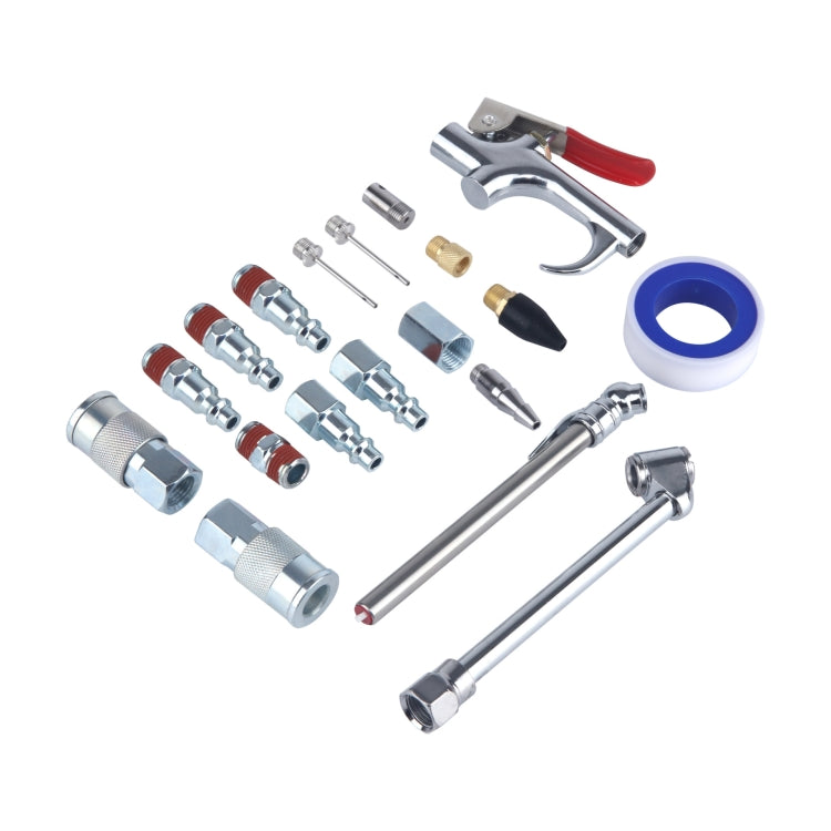 20 In 1 Air Compressor Kit 1/4 Inch NPT Air Tool Kit With 7.5m Coil Nylon Hose - Engine Fittings by buy2fix | Online Shopping UK | buy2fix