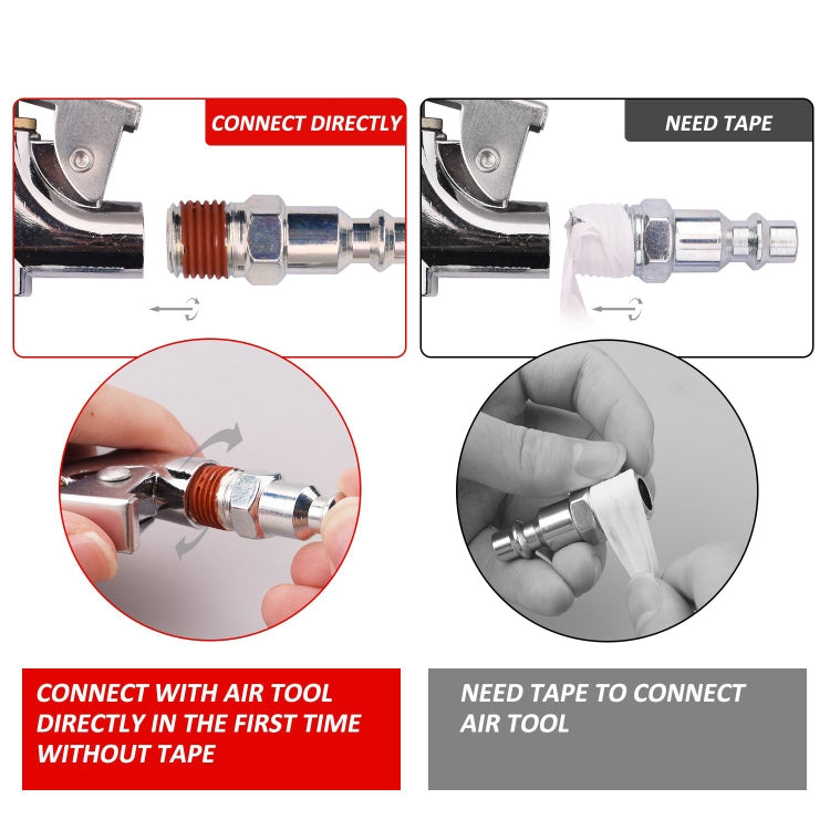 20 In 1 Air Compressor Kit 1/4 Inch NPT Air Tool Kit With 7.5m Coil Nylon Hose - Engine Fittings by buy2fix | Online Shopping UK | buy2fix
