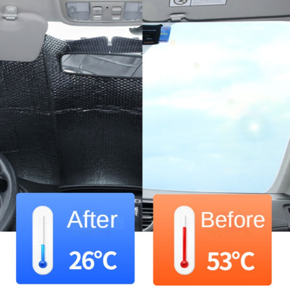 140x75cm Car Front Windshield Sun Protection Heat Insulation Foldable Sunshade by buy2fix