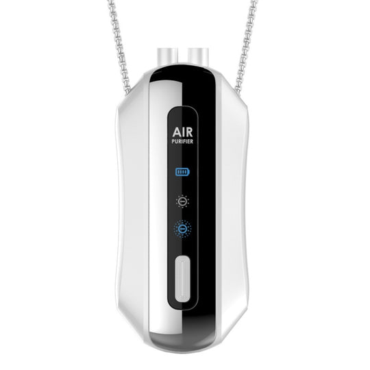 Portable Negative Ion Air Purifier Home Hanging Neck Purifier, Style: Chain Style (White)