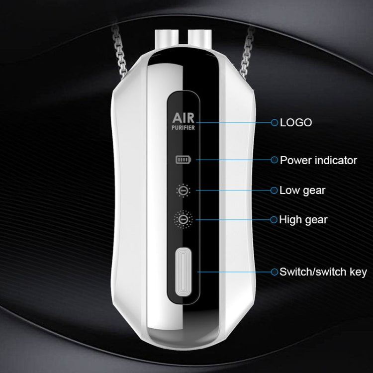 Portable Negative Ion Air Purifier Home Hanging Neck Purifier, Style: Rope Style (White) - Air Purifiers & Accessories by buy2fix | Online Shopping UK | buy2fix
