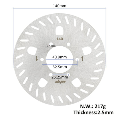 For Xiaomi Ninebot Electric Scooter GT1 GT2 140mm 6 Hole Disc Brake - Accessories & Parts by buy2fix | Online Shopping UK | buy2fix