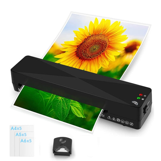 9 Inch A4 Hot Cold Laminator Machine Book Documents Laminator, Size: Set 2(110V US Plug) by buy2fix