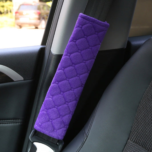 Car Seat Belt Protector Soft Extended Shoulder Pads, Color: Purple Square by buy2fix