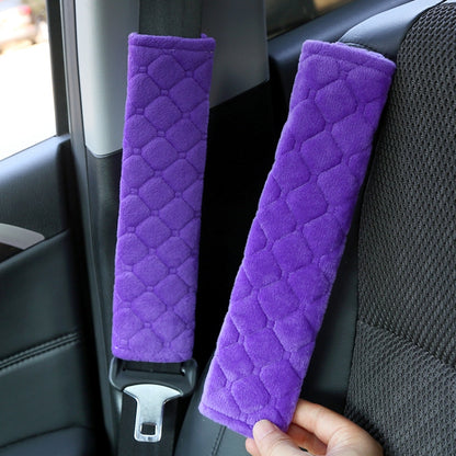 Car Seat Belt Protector Soft Extended Shoulder Pads, Color: Purple Square by buy2fix