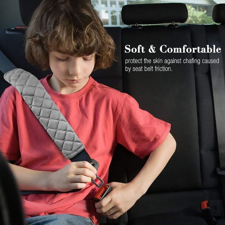 Car Seat Belt Protector Soft Extended Shoulder Pads, Color: Black Ice Silk by buy2fix