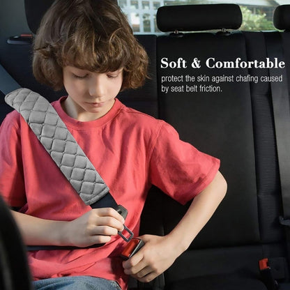 Car Seat Belt Protector Soft Extended Shoulder Pads, Color: Black Plush by buy2fix