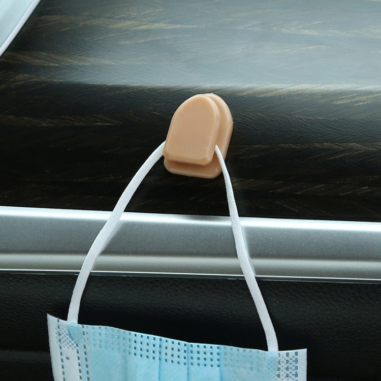 20pcs Mini Car Front Row Central Control Convenient Self-Adhesive Hook, Color: Coffee by buy2fix