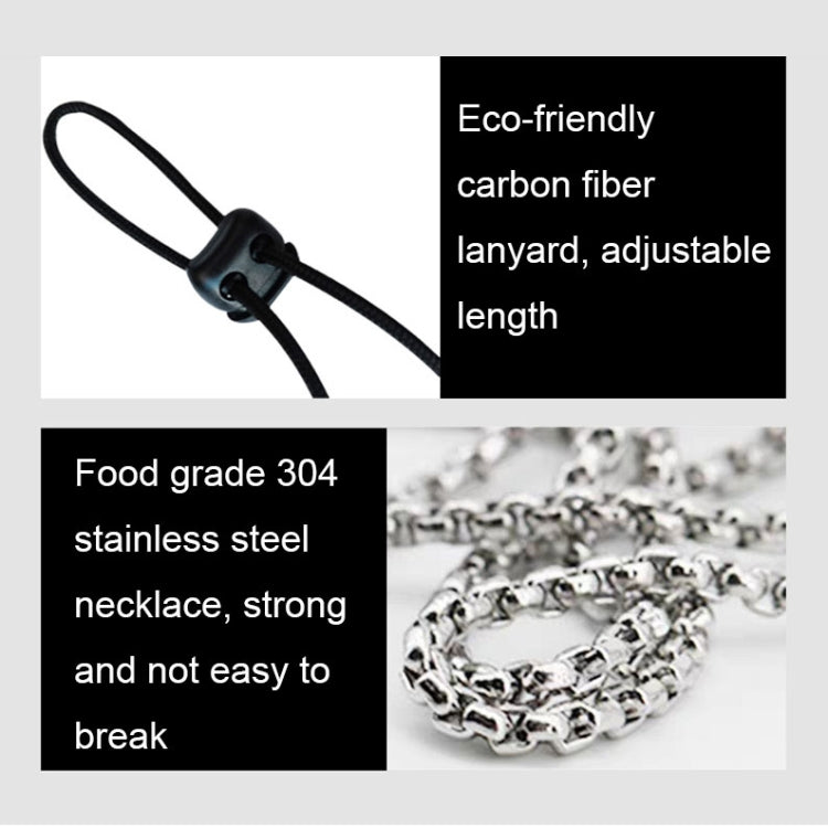 Upgrade Dual-brush Negative Ion Air Purifier Neck Small Portable Air Purifier, Style: Chain Model (Black) by buy2fix