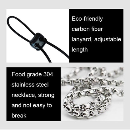 Upgrade Dual-brush Negative Ion Air Purifier Neck Small Portable Air Purifier, Style: Chain Model (Black) by buy2fix