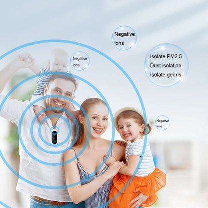 Upgrade Dual-brush Negative Ion Air Purifier Neck Small Portable Air Purifier, Style: Chain Model (Black) by buy2fix