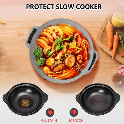 6QT Silicone Slow Cooke Liners Reusable Leakproof Crock Pot Liners(Yellow) - Cooktop Parts by buy2fix | Online Shopping UK | buy2fix