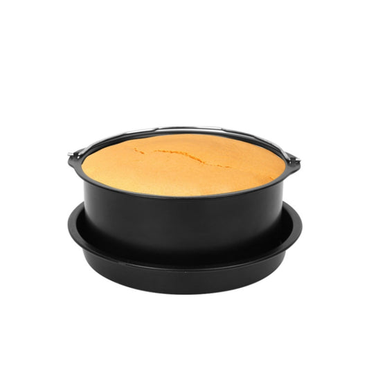 6 -inch  Cake Basket with Handle + Pizza Tray Air Fryer Accessory Set Bakeware - Cooktop Parts by buy2fix | Online Shopping UK | buy2fix