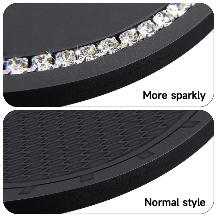 Car Water Cup Anti-skid Mat Door Slot Interior Modification Mat With diamond(Big Camellia) by buy2fix