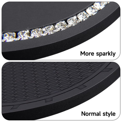 Car Water Cup Anti-skid Mat Door Slot Interior Modification Mat With diamond(Line Camellia) by buy2fix