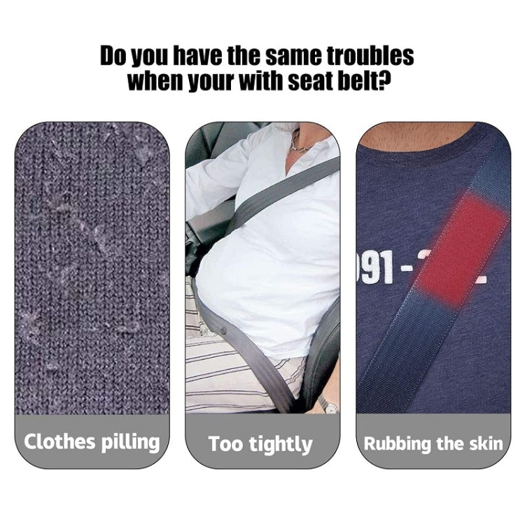 1pair Car Plush Seat Belt Embroidered Shoulder Pad Cover(Blue) by buy2fix