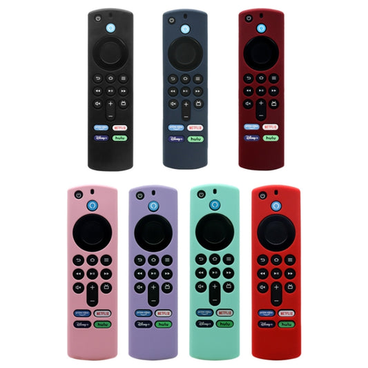 2pcs Remote Control Case For Amazon Fire TV Stick 2021 ALEXA 3rd Gen With Airtag Holder(Wine Red) by buy2fix