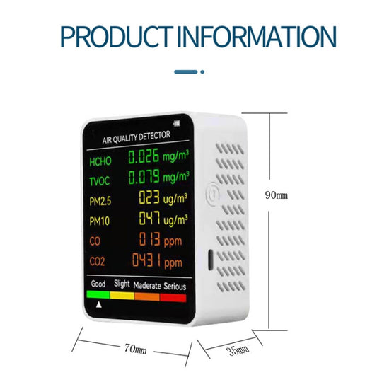 PM2.5/PM10 Air Quality Detector Indoor Air Quality Monitor(Black) - Air & Water Quality Tester by buy2fix | Online Shopping UK | buy2fix