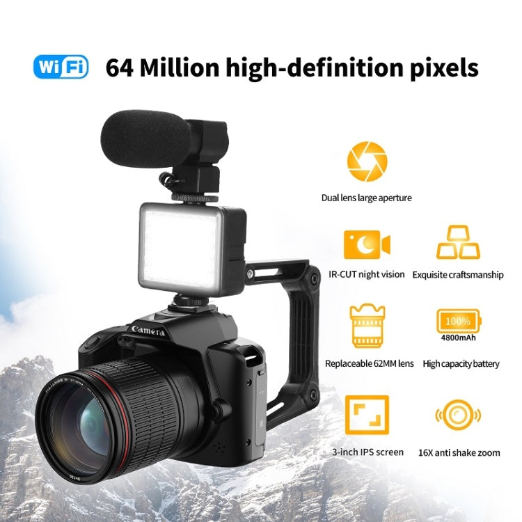 Dual-camera Night Vision 64 Million Pixel High-definition WIFI Digital Camera Standard+Fill Light by buy2fix
