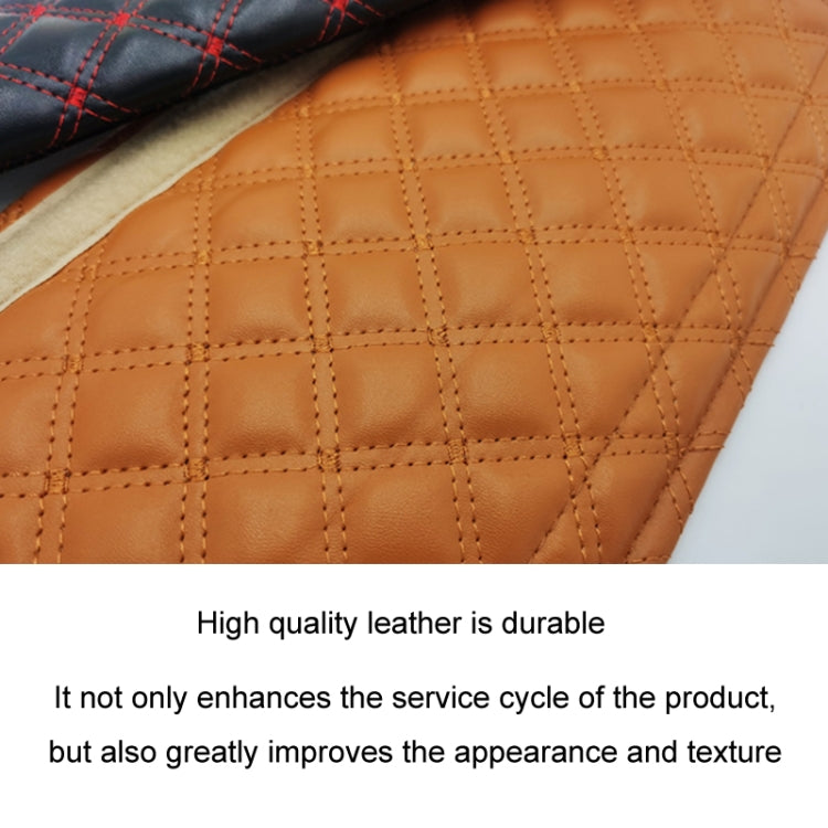 Rhombus Leather Seat Belt Shoulder Protector Pads, Color: Black Leather Red Line by buy2fix