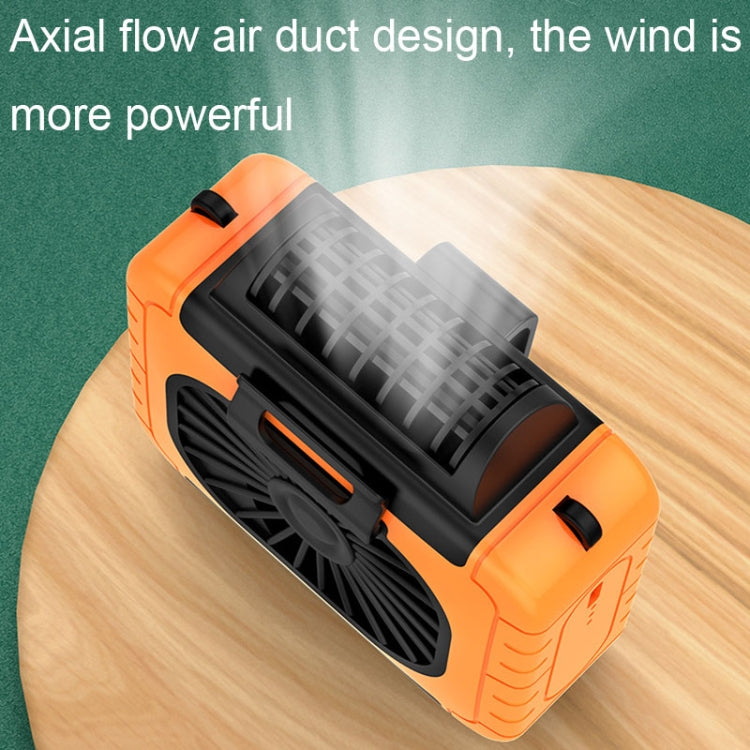 Outdoor Waist-Mounted Lighting Fan Multifunctional Bracket Hanging Neck Fan(Orange) by buy2fix