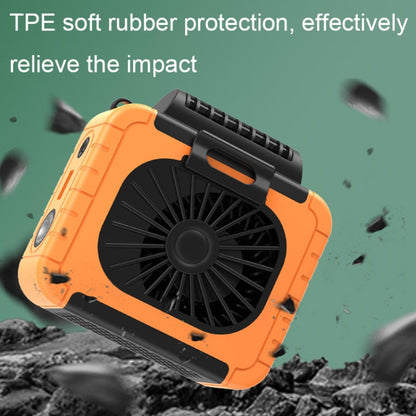 Outdoor Waist-Mounted Lighting Fan Multifunctional Bracket Hanging Neck Fan(Blue) by buy2fix