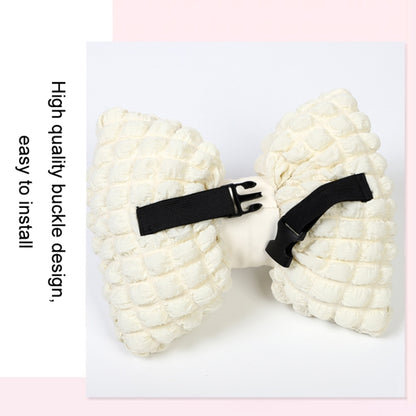 Car Seat Breathable And Comfortable Puff Pillow Upholstery, Color: Lumbar Pillow Beige by buy2fix