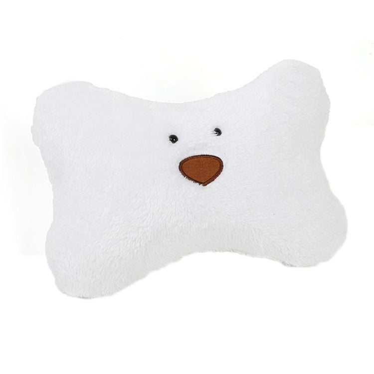 Car Cartoon Bear Plush Seat Upholstery Pillow, Color: Headrest White by buy2fix