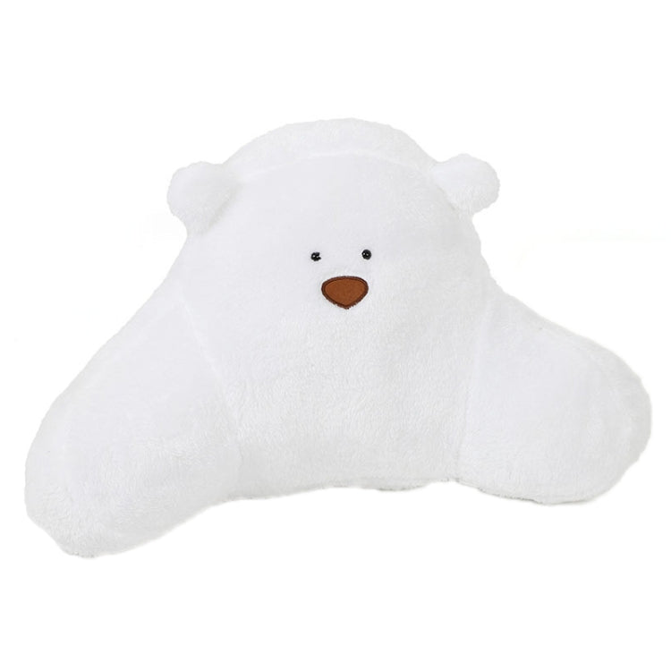 Car Cartoon Bear Plush Seat Upholstery Pillow, Color: Lumbar Pillow White by buy2fix