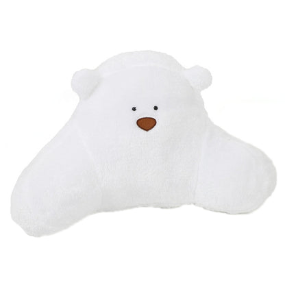Car Cartoon Bear Plush Seat Upholstery Pillow, Color: Lumbar Pillow White by buy2fix