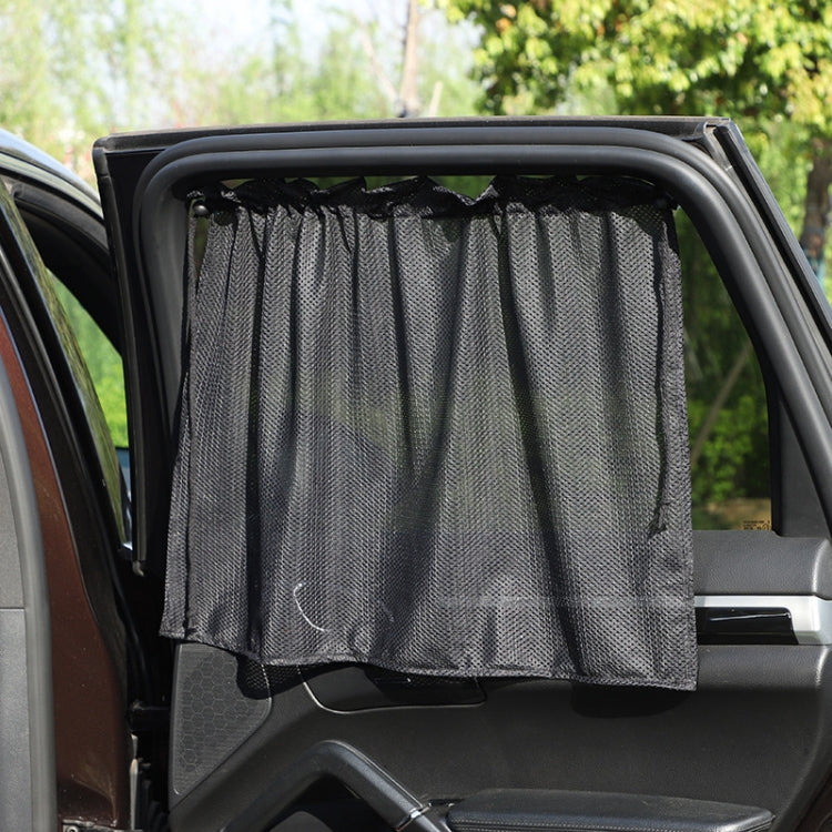 2pcs Car Curtain Sun Protection Mesh Suction Cup Sunshade(Black) by buy2fix