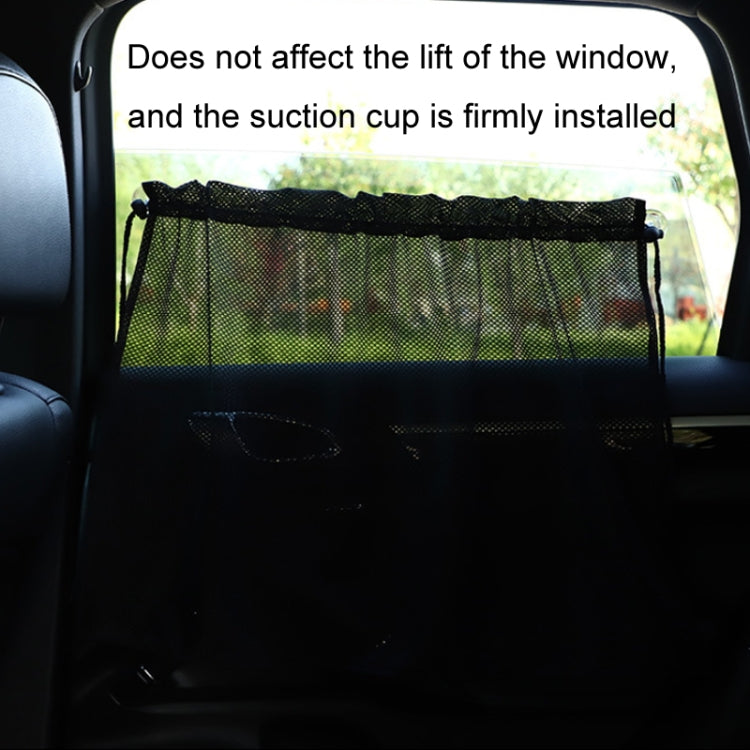 2pcs Car Curtain Sun Protection Mesh Suction Cup Sunshade(Black) by buy2fix