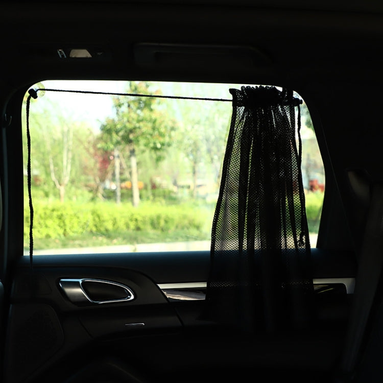 2pcs Car Curtain Sun Protection Mesh Suction Cup Sunshade(Black) by buy2fix