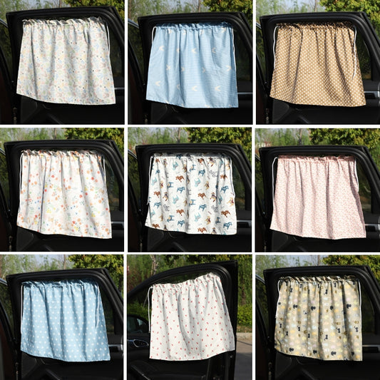 Car Heat Insulation Blackout Cartoon Cotton Sunshade(Coffee Wave Point) by buy2fix