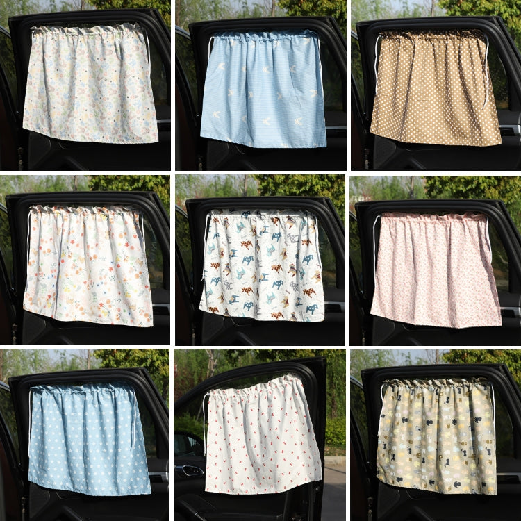Car Heat Insulation Blackout Cartoon Cotton Sunshade(Small Floral) by buy2fix