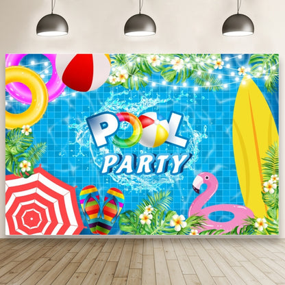 80x120cm Summer Pool Party Decoration Backdrop Swimming Ring Photography Background Cloth(11415879) by buy2fix