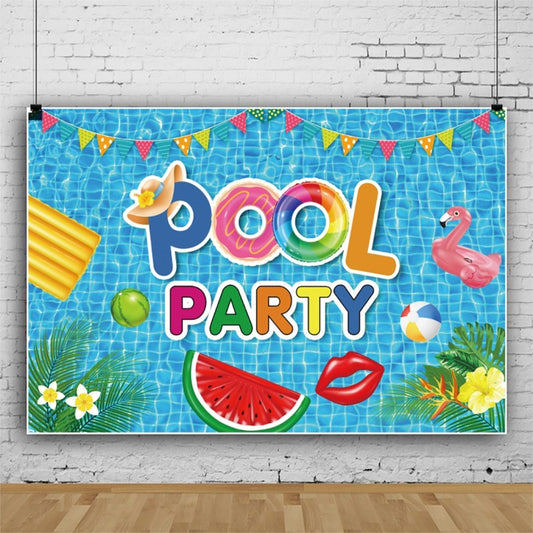 80x120cm Summer Pool Party Decoration Backdrop Swimming Ring Photography Background Cloth(11311789) by buy2fix