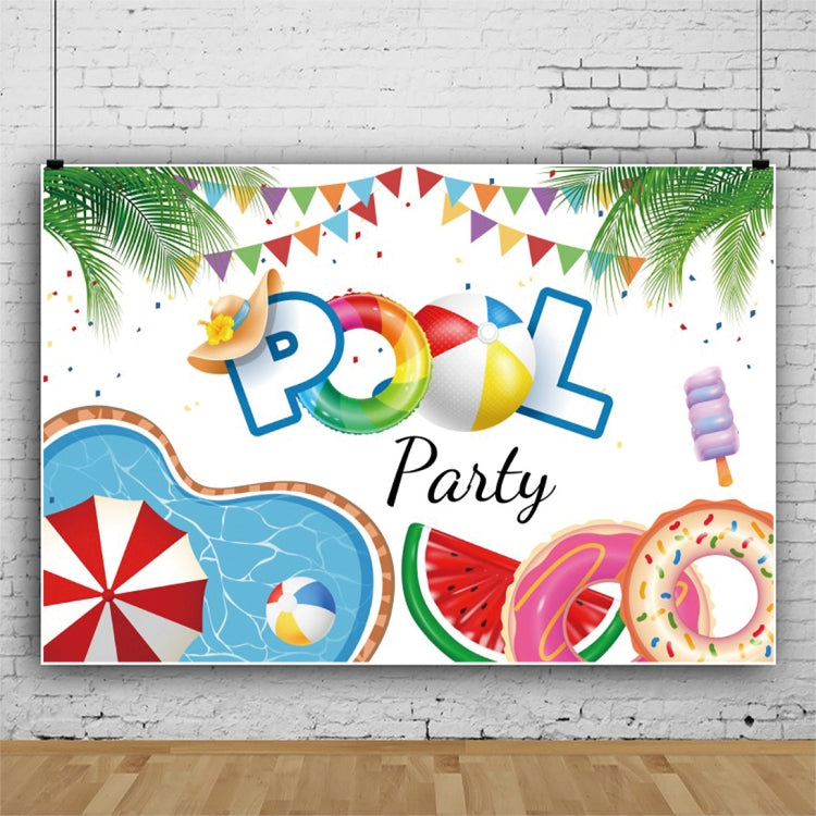 80x120cm Summer Pool Party Decoration Backdrop Swimming Ring Photography Background Cloth(11311790) by buy2fix
