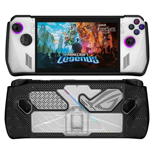 For ASUS Rog Ally Game Console PC+TPU Protective Case Cover With Bracket(Black+Transparent) - Cases by buy2fix | Online Shopping UK | buy2fix