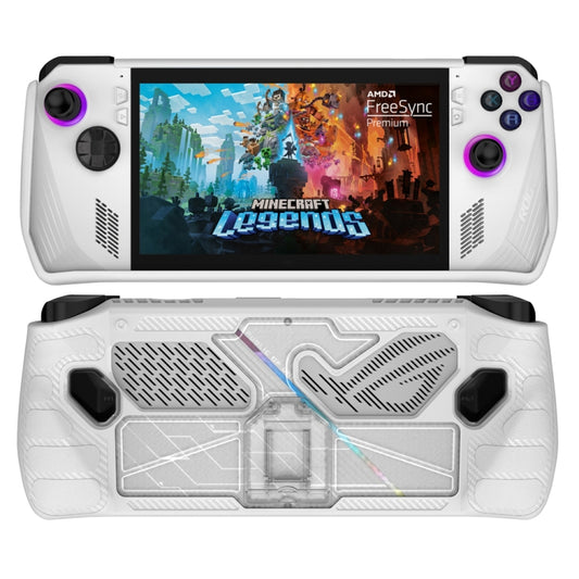 For ASUS Rog Ally Game Console PC+TPU Protective Case Cover With Bracket(White+Transparent) - Cases by buy2fix | Online Shopping UK | buy2fix