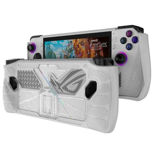For ASUS Rog Ally Game Console PC+TPU Protective Case Cover With Bracket(White+Transparent) - Cases by buy2fix | Online Shopping UK | buy2fix