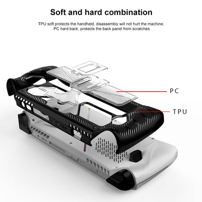 For ASUS Rog Ally Game Console PC+TPU Protective Case Cover With Bracket(White+Transparent) - Cases by buy2fix | Online Shopping UK | buy2fix