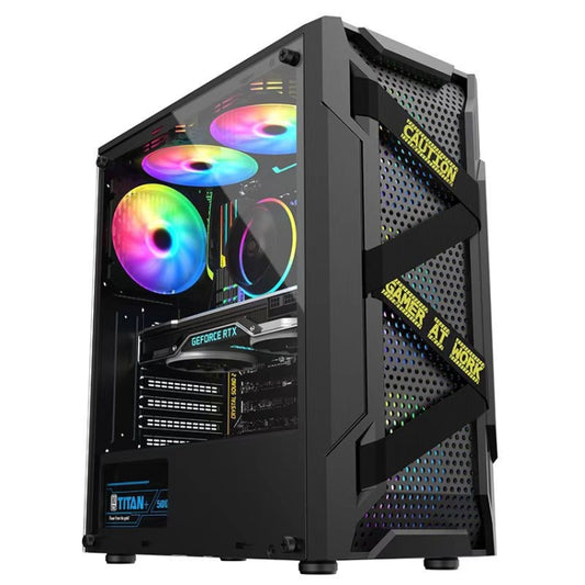 EVESKY Acrylic Side Transparent ATX Computer Case With 6 Fans Position And USB 3.0 Interface, Color: Black - Computer Cases & Towers by EVESKY | Online Shopping UK | buy2fix