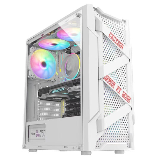 EVESKY Acrylic Side Transparent ATX Computer Case With 6 Fans Position And USB 3.0 Interface, Color: White - Computer Cases & Towers by EVESKY | Online Shopping UK | buy2fix