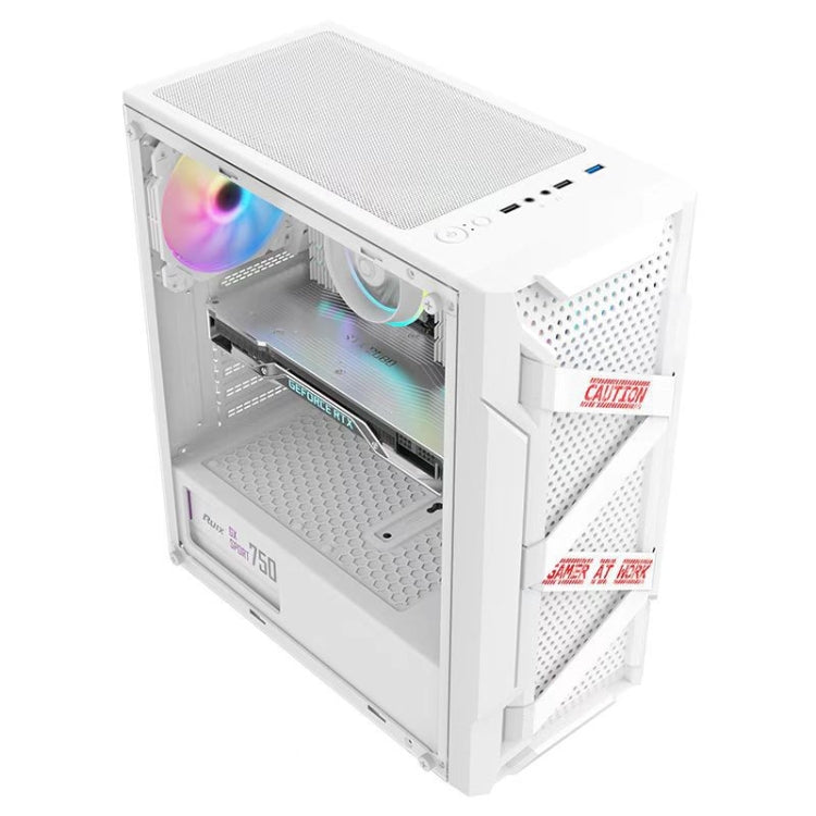 EVESKY Acrylic Side Transparent ATX Computer Case With 6 Fans Position And USB 3.0 Interface, Color: White - Computer Cases & Towers by EVESKY | Online Shopping UK | buy2fix