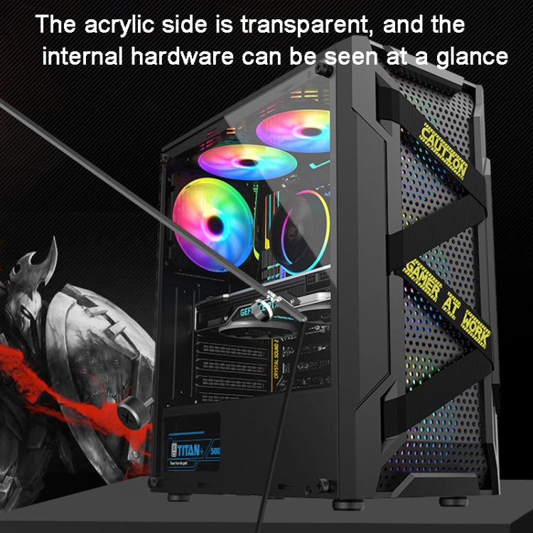 EVESKY Acrylic Side Transparent ATX Computer Case With 6 Fans Position And USB 3.0 Interface, Color: White - Computer Cases & Towers by EVESKY | Online Shopping UK | buy2fix