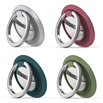 5pcs Car Magnetic Metal Ring Buckle Mobile Phone Holder(Avocado Green) by buy2fix