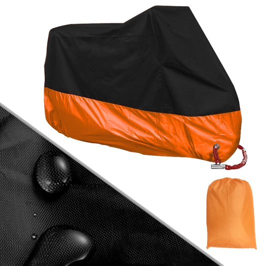 190T Motorcycle Rain Covers Dustproof Rain UV Resistant Dust Prevention Covers, Size: XL(Black and Orange) - Protective Gear by buy2fix | Online Shopping UK | buy2fix